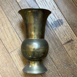 Vintage Brass vase made in India, rustic decor